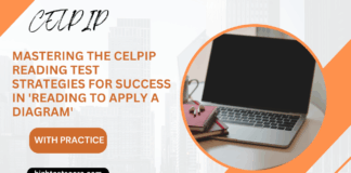 Mastering the CELPIP Reading Test Strategies for Success in ‘Reading to Apply a Diagram’ Person studying a diagram on a computer screen while preparing for the CELPIP Reading Test.